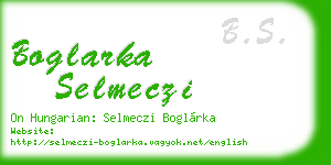 boglarka selmeczi business card