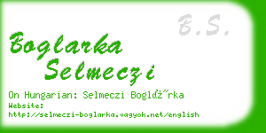 boglarka selmeczi business card